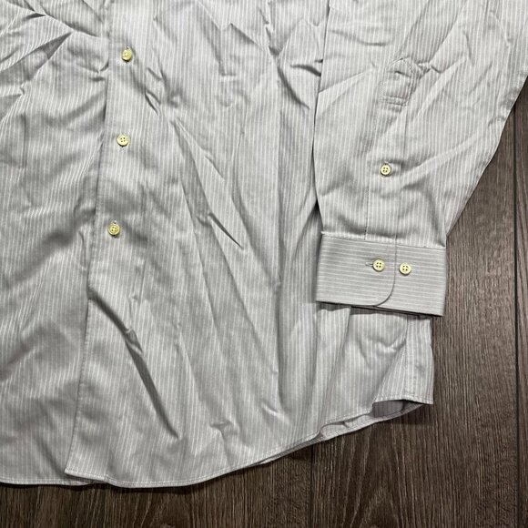 Brooks Brothers 346 Dress Shirt Button Grey‎ 17-2/3 Preppy Business XL - Picture 3 of 10